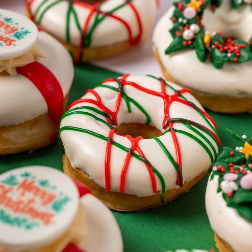 Weihnachten Partybox - 24 Mini-Donuts