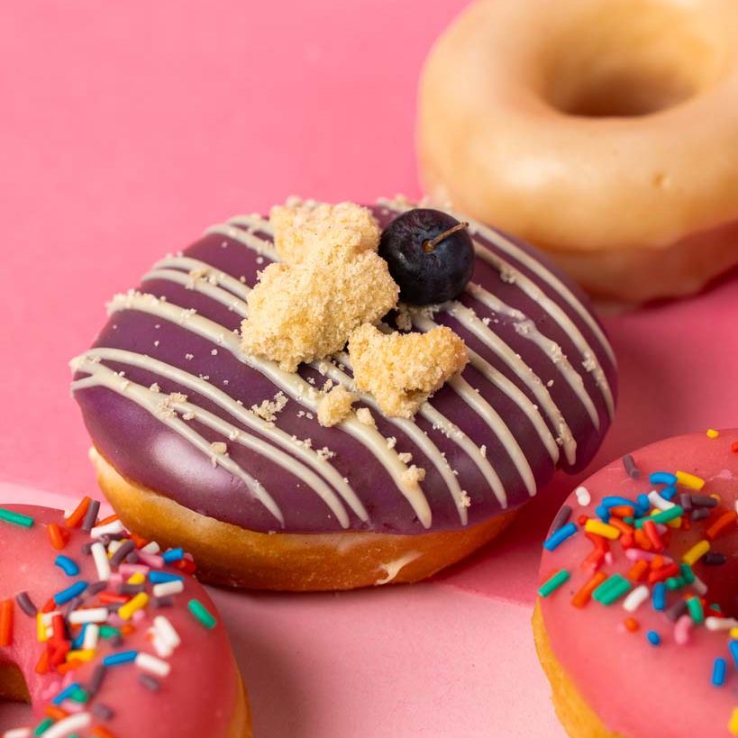 "Pink Party" Mini-Donut Geschenkbox (vegan)