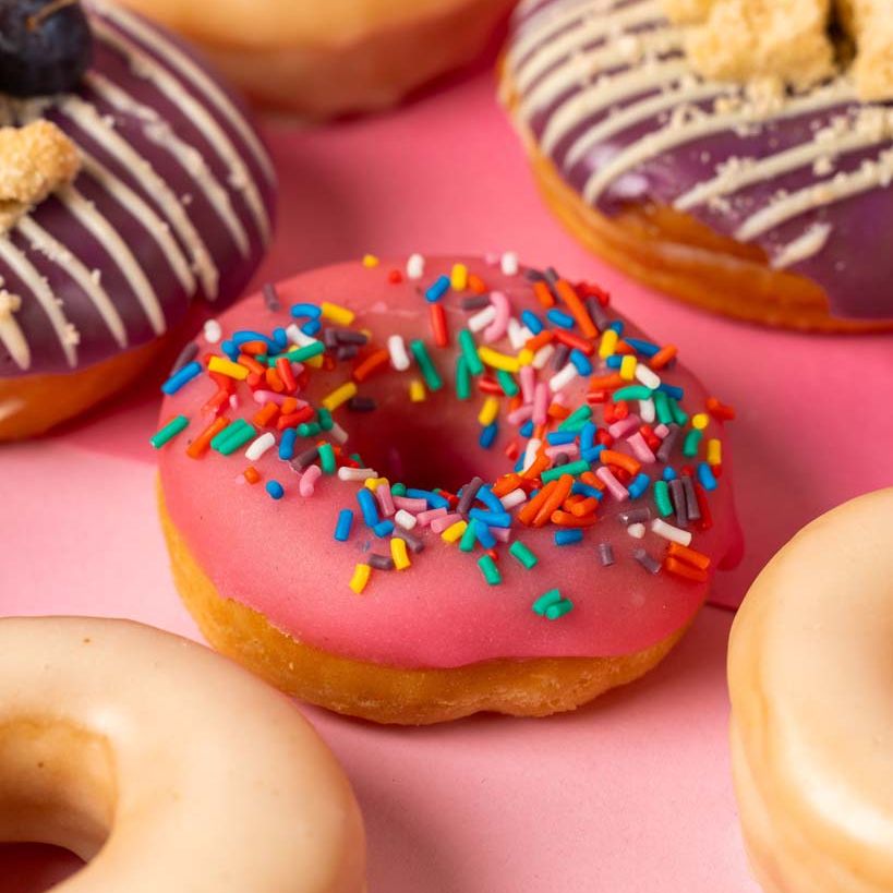 "Pink Party" Mini-Donut Geschenkbox (vegan)